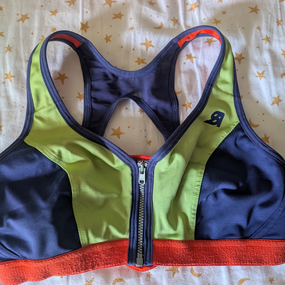 Shock Absorber Front Zip Sports Bra, 34B